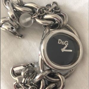 Dolce & Gabbana Chain Link Band Watch with Charms